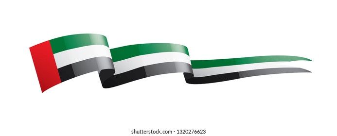 United Arab Emirates flag, vector illustration on a white background