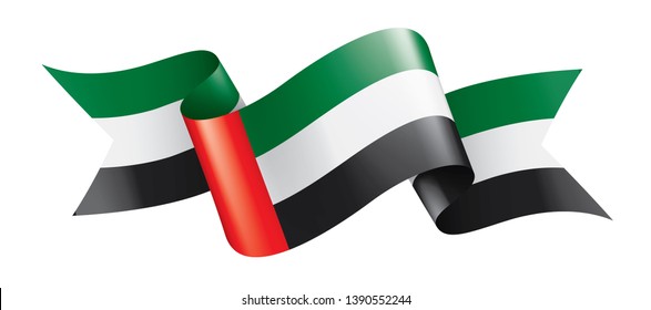 United Arab Emirates flag, vector illustration on a white background