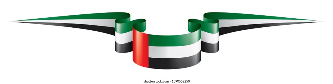 United Arab Emirates flag, vector illustration on a white background