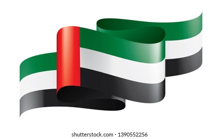 United Arab Emirates flag, vector illustration on a white background