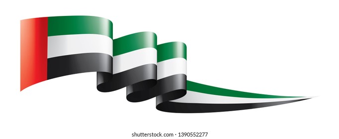 United Arab Emirates flag, vector illustration on a white background