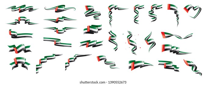 United Arab Emirates flag  vector illustration white background