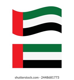 In: United Arab Emirates Flag Vektorgrafik Design.