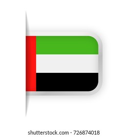 United Arab Emirates Flag Vector Bookmark Icon - Illustration