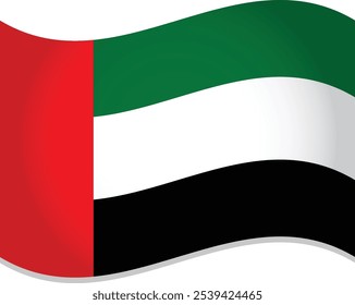 United Arab Emirates Flag Waving Vector