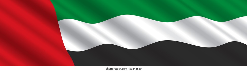 United Arab Emirates Flag in the Wind