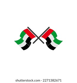 United Arab Emirates flags icon set, United Arab Emirates independence day icon set vector sign symbol