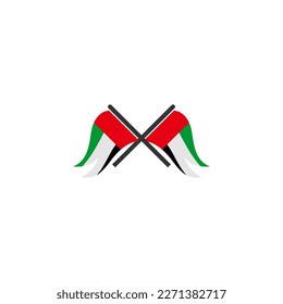 Banderas de los Emiratos Árabes Unidos conjunto de iconos, Día de la Independencia de los Emiratos Árabes Unidos conjunto de iconos símbolo vector símbolo
