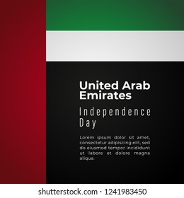 United Arab Emirates Independence Day Vector Template Design Illustration