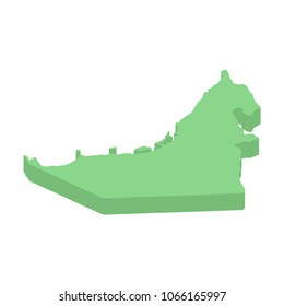 United Arab Emirates isometric map of Asia country