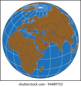 United Arab Emirates Locate Map