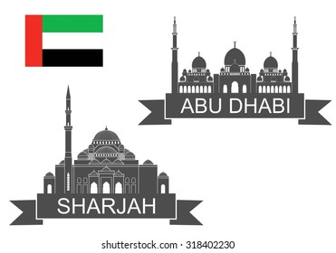 United Arab Emirates. Logo. EPS 10. Vector illustration