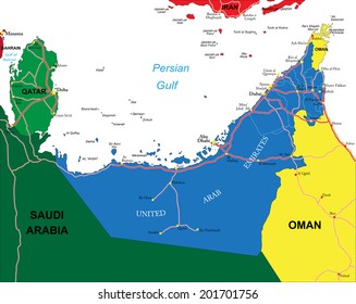 United Arab Emirates Map