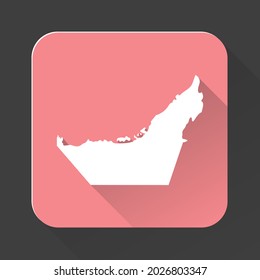 Mapa de los Emiratos Árabes Unidos con fronteras aisladas en segundo plano