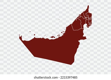 United Arab Emirates Map burnt brown Color on White Background quality files Color (701205) png