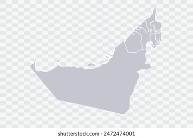 Emiratos Árabes Unidos Mapa Color de la nube en el fondo blanco archivos de calidad Png