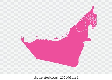 United Arab Emirates Map Fuscia Color Background Qualitäts-Dateien pnnng