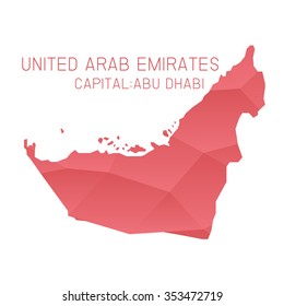 United Arab Emirates map geometric background