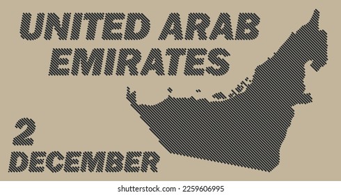 united Arab emirates map grid UAE country shape sample design-line