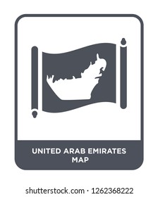 united arab emirates map icon vector on white background, united arab emirates map trendy filled icons from Countrymaps collection, united arab emirates map simple element illustration
