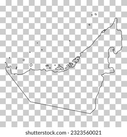 United arab emirates map icon, geographisches leeres Konzept, einzelne grafische Hintergrund Vektorgrafik .