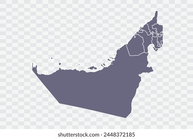 United Arab Emirates Map pewter Color on White Background quality files Png