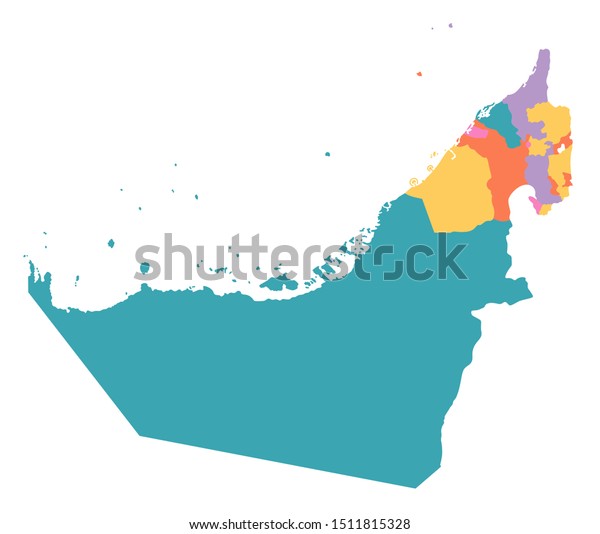 United Arab Emirates Map Regions Vector Stock Vector (Royalty Free ...