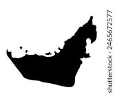 United arab emirates map silhouette. Vector Image