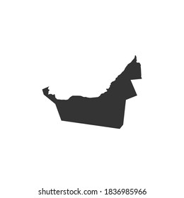 United Arab Emirates Map Silhouette Vector Stock Vector (Royalty Free ...