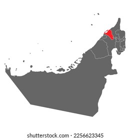 United arab emirates map Umm Al Quwain, geographisches leeres Konzept, grafische Hintergrund Vektorgrafik .
