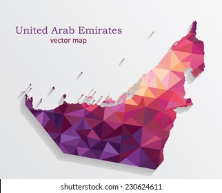United Arab Emirates map. Vector illustration