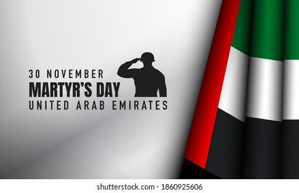 United Arab Emirates Martyr's Day Background. Poster, Banner, Greeting Card. Vector Illustration.