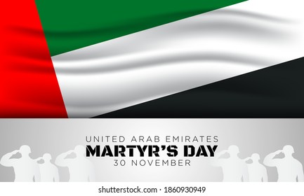 United Arab Emirates Martyr's Day Background. Poster, Banner, Greeting Card. Vector Illustration.