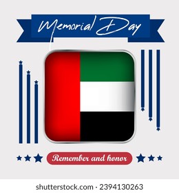 United Arab Emirates Memorial Day Vector Illustration