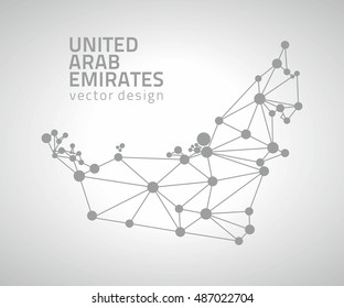 United Arab Emirates mosaic vector grey