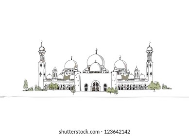 United Arab Emirates mosque background