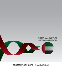 United Arab Emirates National Day vector design template, can be used for greting card, poster or banner