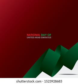 United Arab Emirates National Day vector design template, can be used for greting card, poster or banner