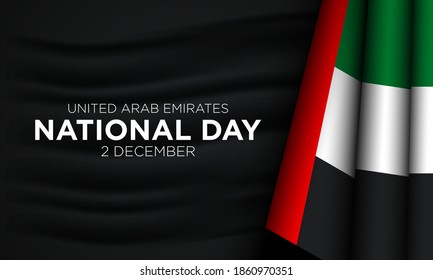 United Arab Emirates National Day Background. Banner, Poster, Greeting Card. Vector Illustration.