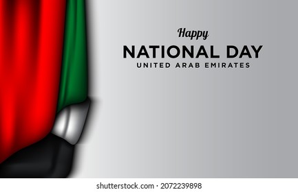United Arab Emirates National Day Background Design with copy space area. Banner, Poster, Greeting Card. Vector Illustration.