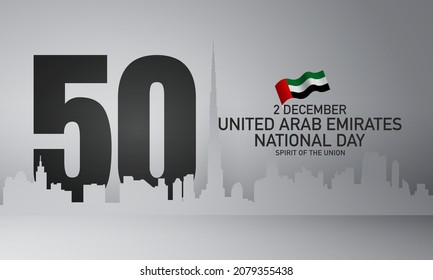 United Arab Emirates National Day Background Design. Vector Illustration.