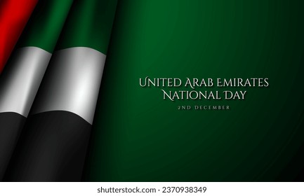 United Arab Emirates National Day Background Design. Banner, Poster, Greeting Card. Vector Illustration.