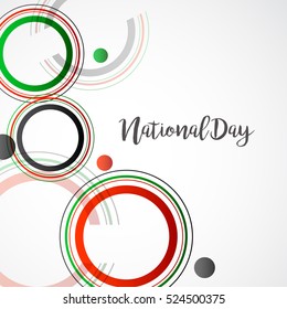 United Arab Emirates national day celebration background.National day poster or banner.