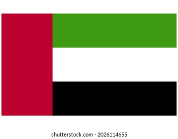 United Arab Emirates National Flag Isolated Vector Image
