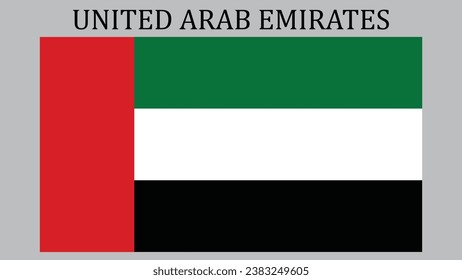 United Arab Emirates national flag in vector format.