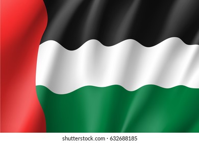 United Arab Emirates national flag. Patriotic symbol in official country colors. Illustration of Asian state flag. Vector icon