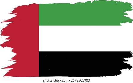 United Arab Emirates official flag's vector colors a vector representation