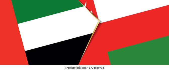 United Arab Emirates Oman Flags Two Stock Vector (Royalty Free ...