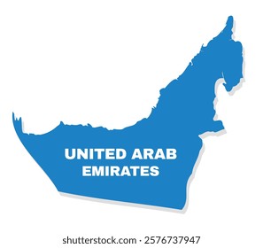 United Arab Emirates simple flat vector illustration map