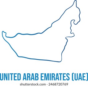Mapa de forma simple de Emiratos Árabes Unidos